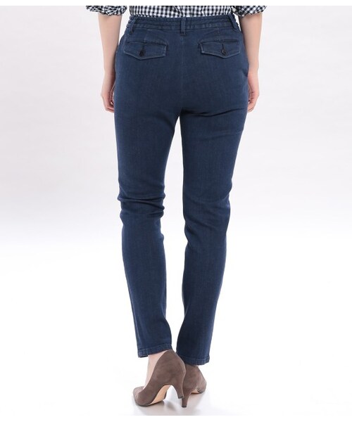 ROPE' PICNIC（ロペピクニック）の「デニムジョグパンツ（パンツ・ホワイト/ネイビー/サックス・38）」の6枚目の写真