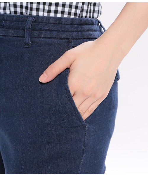 ROPE' PICNIC（ロペピクニック）の「デニムジョグパンツ（パンツ・ホワイト/ネイビー/サックス・38）」の8枚目の写真