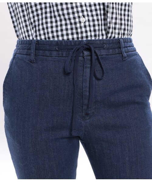 ROPE' PICNIC（ロペピクニック）の「デニムジョグパンツ（パンツ・ホワイト/ネイビー/サックス・38）」の7枚目の写真