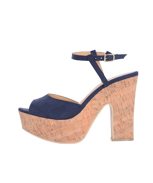 dazzlin(ダズリン)の「【goods】コルクヒールサンダル(シューズ・レディース・レッド/ネイビー/パープル/ベージュ・S/M/L)」の4枚目の写真