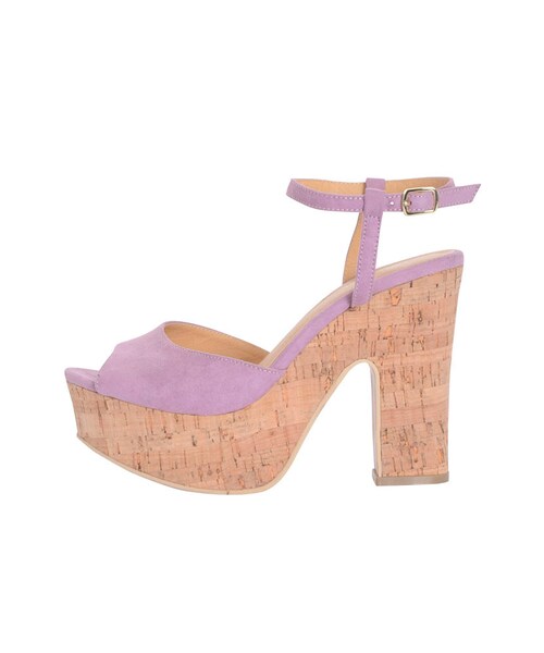 dazzlin(ダズリン)の「【goods】コルクヒールサンダル(シューズ・レディース・レッド/ネイビー/パープル/ベージュ・S/M/L)」の2枚目の写真