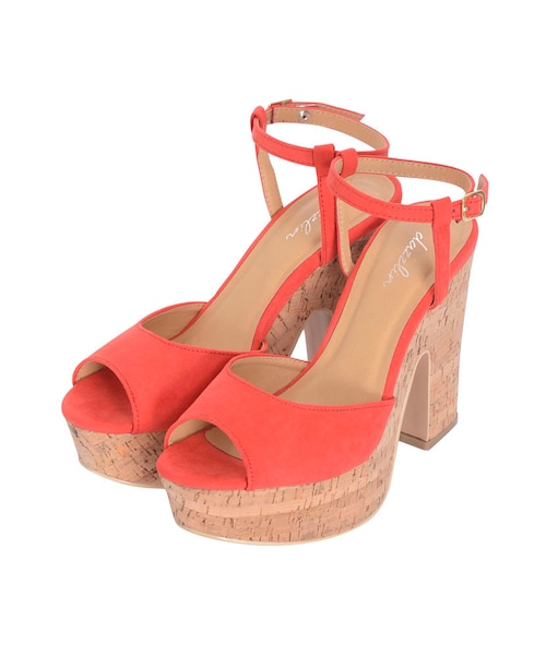 dazzlin(ダズリン)の「【goods】コルクヒールサンダル(シューズ・レディース・レッド/ネイビー/パープル/ベージュ・S/M/L)」の5枚目の写真