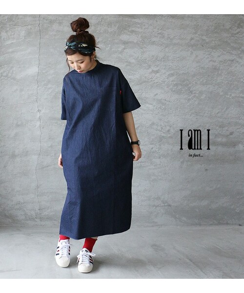 I Am I アイアムアイ の I Am I 後ろジップインディゴワンピース ワンピース Wear