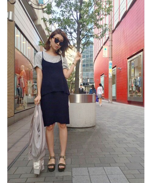 MERCURYDUO（マーキュリーデュオ）の「【DUO】 ブークレリブタイトスカート（スカート・レディース・ライトグレー/ベビーピンク/ネイビー・F）」の5枚目の写真