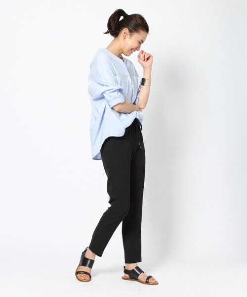 BARNYARDSTORM（バンヤードストーム）の「ダブルクロスカラーパンツ（パンツ・ブラック/ライトピンク/サックス・S(0)/M(1)/L(2)）」の5枚目の写真