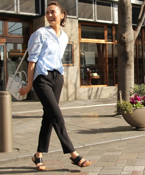 BARNYARDSTORM（バンヤードストーム）の「ダブルクロスカラーパンツ（パンツ・ブラック/ライトピンク/サックス・S(0)/M(1)/L(2)）」の4枚目の写真