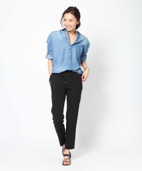 BARNYARDSTORM（バンヤードストーム）の「ダブルクロスカラーパンツ（パンツ・ブラック/ライトピンク/サックス・S(0)/M(1)/L(2)）」の8枚目の写真