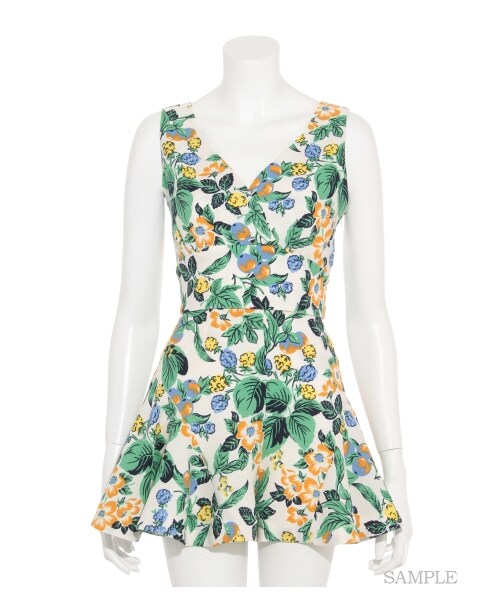 LILY BROWN（リリーブラウン）の「トロピカル柄フレアーショートパンツ（ショートパンツ・レディース・OWHT/BLU/RED・F）」の11枚目の写真