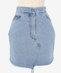 DHOLIC | フレイドヘムタイトデニムミニスカート(デニムスカート)