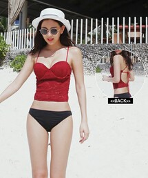 DHOLIC | レースビスチェワイヤービキニ(水着)