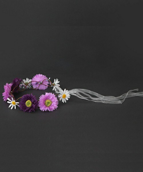DHOLIC（ディーホリック）の「フラワーディテールヘアバンド（ヘアバンド・レディース・ピンク/パープル・FREE）」の2枚目の写真