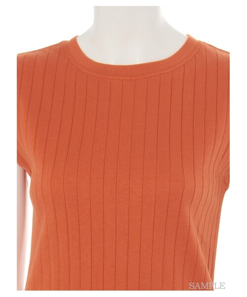 SNIDEL(スナイデル)の「カットリブタンクトップ(タンクトップ・レディース・OWHT/ORG/BLK・F)」の7枚目の写真