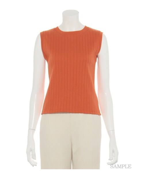 SNIDEL(スナイデル)の「カットリブタンクトップ(タンクトップ・レディース・OWHT/ORG/BLK・F)」の10枚目の写真