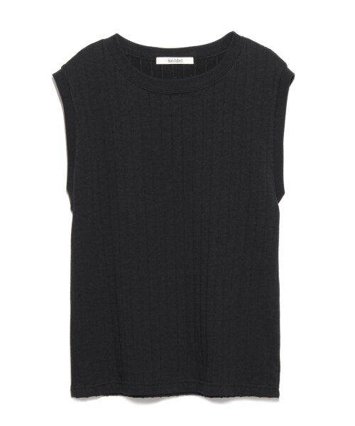 SNIDEL(スナイデル)の「カットリブタンクトップ(タンクトップ・レディース・OWHT/ORG/BLK・F)」の3枚目の写真