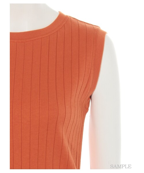 SNIDEL(スナイデル)の「カットリブタンクトップ(タンクトップ・レディース・OWHT/ORG/BLK・F)」の8枚目の写真