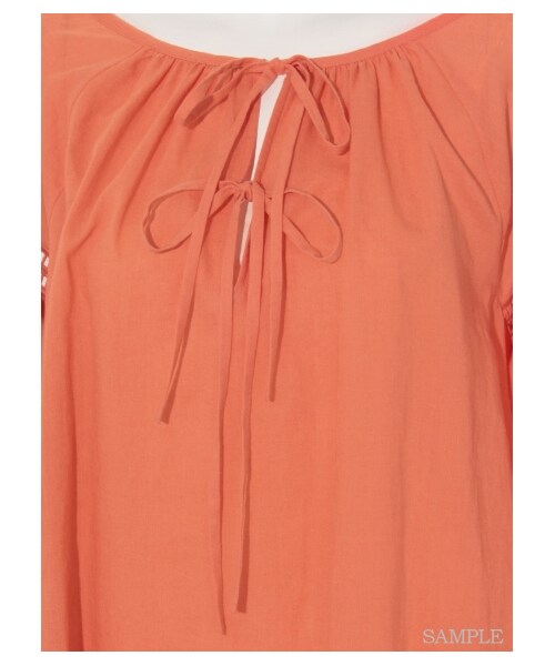 SNIDEL（スナイデル）の「スリーブ刺繍ワンピース（ミニワンピース・レディース・OWHT/ORG/BLK・F）」の8枚目の写真