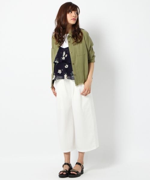 Heather（ヘザー）の「16SSカットガウチョパンツ2（パンツ・ホワイト/ブラウン/ネイビー・FREE）」の5枚目の写真