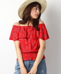 Heather | ペイズリーフリルブラウス(トップス)