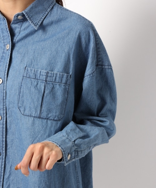 Heather（ヘザー）の「アソートBIGシャツ（トップス・オフホワイト/カーキ/ブルー・FREE）」の9枚目の写真