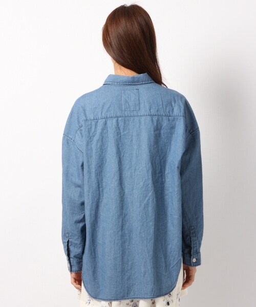 Heather（ヘザー）の「アソートBIGシャツ（トップス・オフホワイト/カーキ/ブルー・FREE）」の7枚目の写真