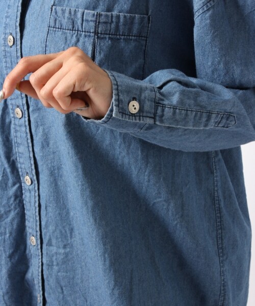 Heather（ヘザー）の「アソートBIGシャツ（トップス・オフホワイト/カーキ/ブルー・FREE）」の10枚目の写真