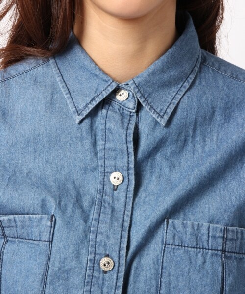 Heather（ヘザー）の「アソートBIGシャツ（トップス・オフホワイト/カーキ/ブルー・FREE）」の8枚目の写真