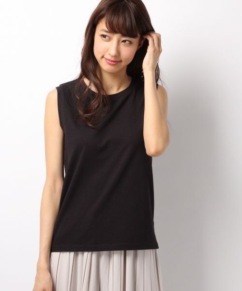 Heather（ヘザー）の「ノースリキャミ２P（トップス・オフ×アイボリー/ブラック×オフ/グレー×ブラック・FREE）」の13枚目の写真