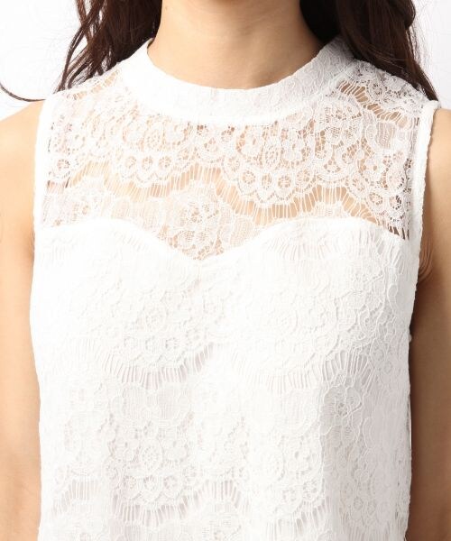 Heather（ヘザー）の「ビスチェレースノースリーブ（トップス・オフホワイト/ブラック・FREE）」の5枚目の写真