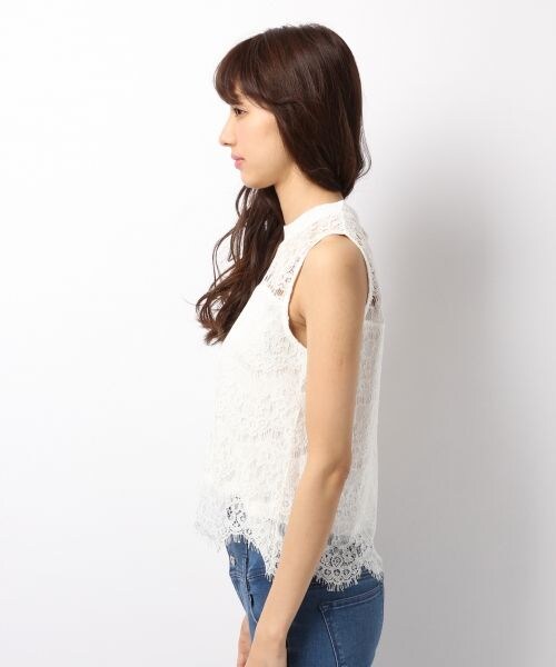 Heather（ヘザー）の「ビスチェレースノースリーブ（トップス・オフホワイト/ブラック・FREE）」の3枚目の写真