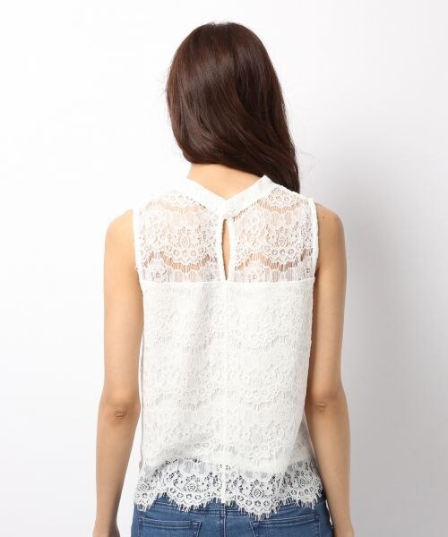 Heather（ヘザー）の「ビスチェレースノースリーブ（トップス・オフホワイト/ブラック・FREE）」の4枚目の写真