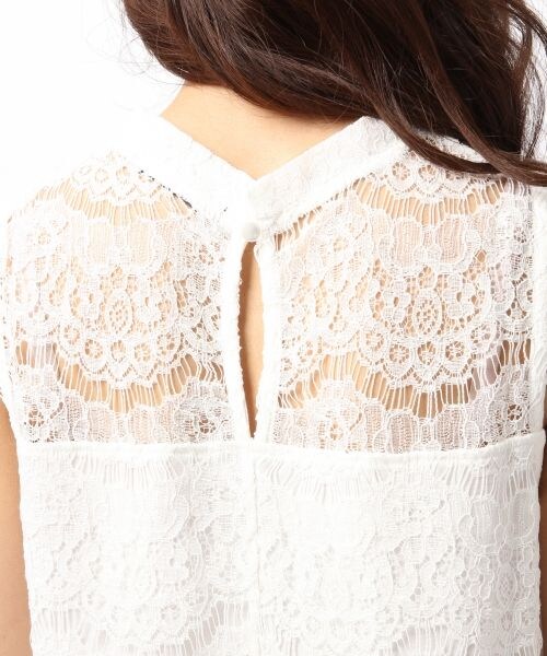 Heather（ヘザー）の「ビスチェレースノースリーブ（トップス・オフホワイト/ブラック・FREE）」の8枚目の写真