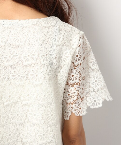 Heather（ヘザー）の「ソウレースT半袖（トップス・オフホワイト/ライトピンク/ネイビー・FREE）」の10枚目の写真