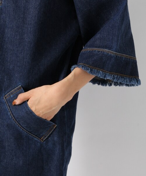 Heather（ヘザー）の「デニムフリンジワンピース（ワンピース/ドレス・ブルー/ネイビー・FREE）」の9枚目の写真