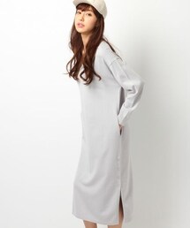 Heather | 12GVネックロングワンピース長袖(ワンピース/ドレス)