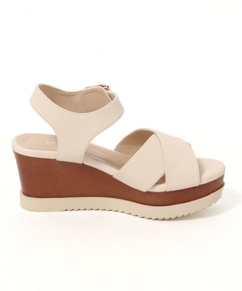 Heather(ヘザー)の「クロスアツゾコサンダル(シューズ・アイボリー/ブラック/チェック/レッド/花柄・S(22.5)/M(23.5)/L(24.5))」の7枚目の写真