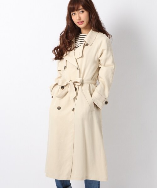 Heather（ヘザー）の「リヨセルロングトレンチ（ジャケット/アウター・カーキ・FREE）」の4枚目の写真