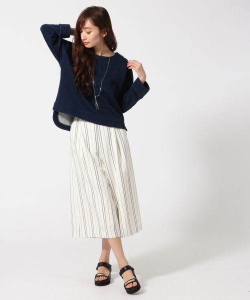 JEANASIS（ジーナシス）の「オックススカーチョ（パンツ・ストライプ()/ブラック()/ベージュ()・FREE）」の12枚目の写真