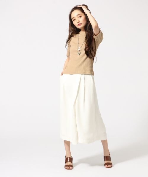 JEANASIS（ジーナシス）の「スカーチョタイパンツ（パンツ・ホワイト()/ブラック()・FREE）」の4枚目の写真