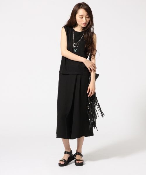 JEANASIS（ジーナシス）の「スカーチョタイパンツ（パンツ・ホワイト()/ブラック()・FREE）」の3枚目の写真