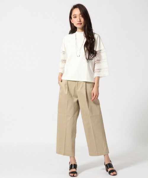 JEANASIS（ジーナシス）の「キャンバスワイドパンツ（パンツ・ホワイト()/ブラック()/ベージュ()・FREE）」の12枚目の写真