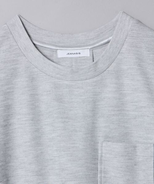 JEANASIS（ジーナシス）の「Wフェイスポケノースリーブ（トップス・オフホワイト()/ブラック()/杢グレー()/ベージュ()・FREE）」の9枚目の写真