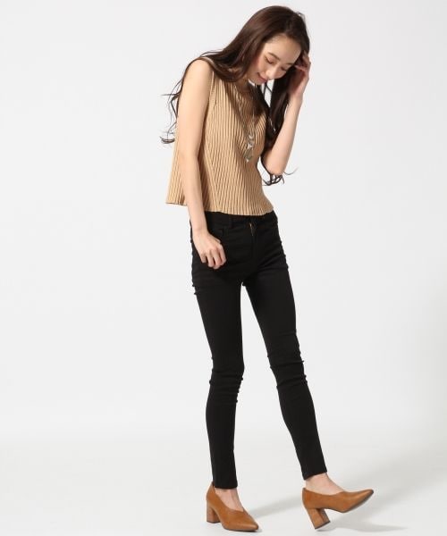 JEANASIS（ジーナシス）の「7Gワイドリブベスト（トップス・オフホワイト()/ブラック()/ベージュ()・FREE）」の10枚目の写真