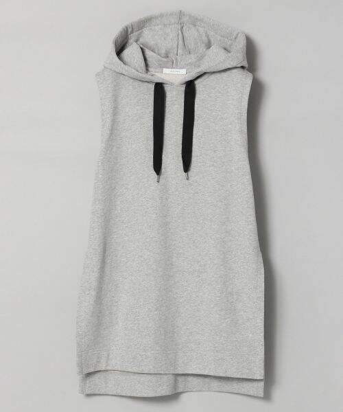 JEANASIS（ジーナシス）の「フードスリットノースリーブ（トップス・ホワイト()/グレー()・FREE）」の2枚目の写真