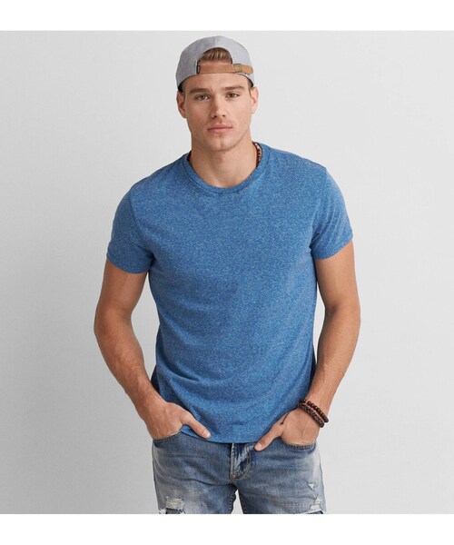 American Eagle（アメリカンイーグル）の「AEOレジェンドクルーネックTシャツ（Tシャツ/カットソー・メンズ・アーバンブラック/ブルーヘザー/フェードミディアムウォッシュ・XS/S/M/L/XL）」の3枚目の写真