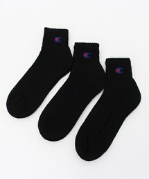 Champion | ユニセックス チャンピオン 3足1セット アンクルソックス Champion QUARTER LENGTH SOCKS 3P CMSCH201(ソックス/靴下)