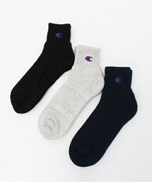 Champion | ユニセックス チャンピオン 3足1セット アンクルソックス Champion QUARTER LENGTH SOCKS 3P CMSCH201(ソックス/靴下)