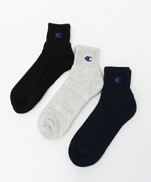 Champion（チャンピオン）の「ユニセックス チャンピオン 3足1セット アンクルソックス Champion QUARTER LENGTH SOCKS 3P CMSCH201（ソックス/靴下・レディース・ホワイト/ブラック/グレー/マルチ・SMALL/MEDIUM）」の4枚目の写真