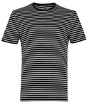 Topman | Black and White Stripe Slim Fit T-Shirt(T恤)