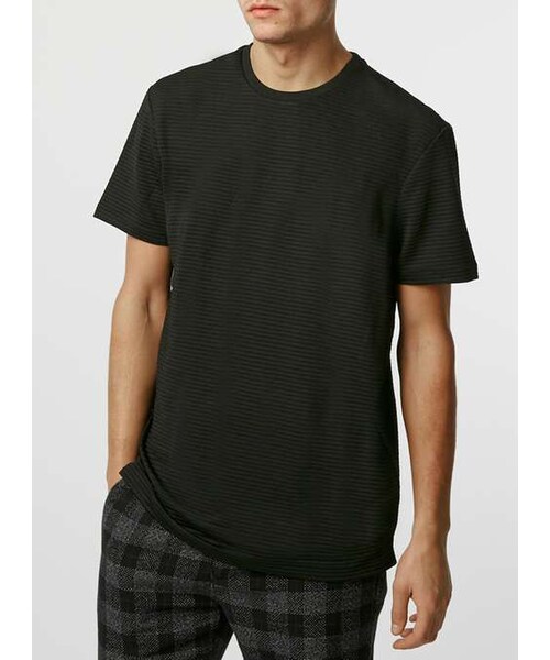 TOPMAN(トップマン)の「Premium Black Textured T-shirt(Tシャツ/カットソー・メンズ・Black・XXS/XS/S/M)」の2枚目の写真