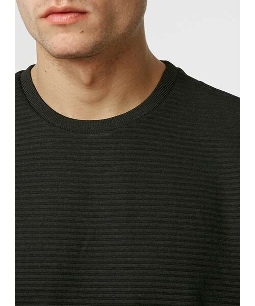 TOPMAN(トップマン)の「Premium Black Textured T-shirt(Tシャツ/カットソー・メンズ・Black・XXS/XS/S/M)」の4枚目の写真
